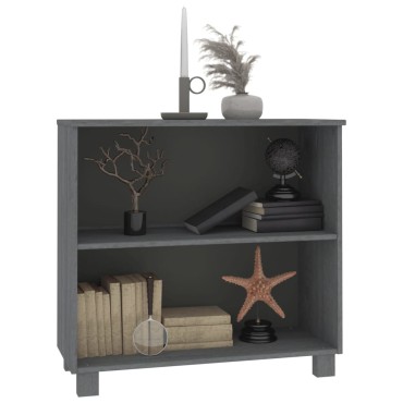 vidaXL Ντουλάπι HAMAR Σκ. Γκρι 85x35x80cm από Μασίφ Ξύλο Πεύκου 1 τεμ.