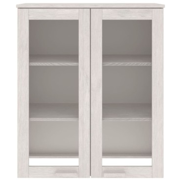 vidaXL Πάνω Μέρος Ντουλαπιού HAMAR Λευκό 85x35x100cm Μασίφ Πεύκο 1 τεμ.