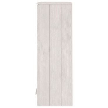 vidaXL Πάνω Μέρος Ντουλαπιού HAMAR Λευκό 85x35x100cm Μασίφ Πεύκο 1 τεμ.