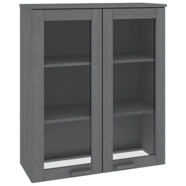 vidaXL Πάνω Μέρος Ντουλαπιού HAMAR Γκρι 85x35x100cm Μασίφ Πεύκο 1 τεμ.