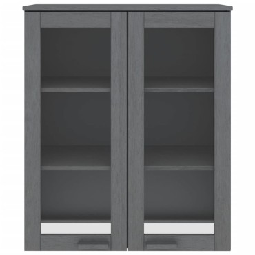 vidaXL Πάνω Μέρος Ντουλαπιού HAMAR Γκρι 85x35x100cm Μασίφ Πεύκο 1 τεμ.