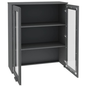vidaXL Πάνω Μέρος Ντουλαπιού HAMAR Γκρι 85x35x100cm Μασίφ Πεύκο 1 τεμ.