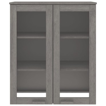 vidaXL Πάνω Μέρος Ντουλαπιού HAMAR Αν. Γκρι 85x35x100cm Μασίφ Πεύκο 1 τεμ.