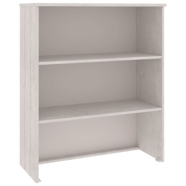vidaXL Πάνω Μέρος Ντουλαπιού HAMAR Λευκό 85x35x100cm Μασίφ Πεύκο 1 τεμ.