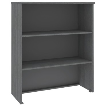 vidaXL Πάνω Μέρος Ντουλαπιού HAMAR Γκρι 85x35x100cm Μασίφ Πεύκο 1 τεμ.