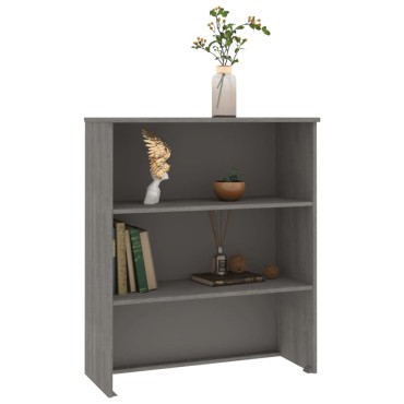 vidaXL Πάνω Μέρος Ντουλαπιού HAMAR Αν. Γκρι 85x35x100cm Μασίφ Πεύκο 1 τεμ.