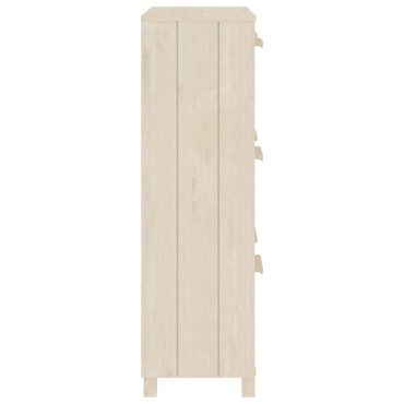 vidaXL Παπουτσοθήκη HAMAR Καφέ Μελί 59,5x35x117cm Μασίφ Ξύλο Πεύκου
