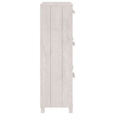 vidaXL Παπουτσοθήκη HAMAR Λευκή 59,5x35x117cm από Μασίφ Ξύλο Πεύκου