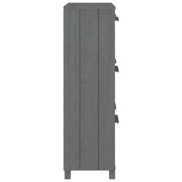 vidaXL Παπουτσοθήκη HAMAR Σκ. Γκρι 59,5x35x117cm Μασίφ Ξύλο Πεύκου