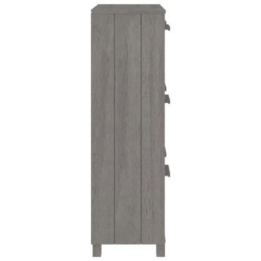 vidaXL Παπουτσοθήκη HAMAR Αν. Γκρι 59,5x35x117cm Μασίφ Ξύλο Πεύκου