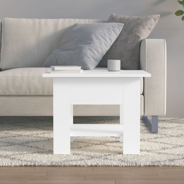 vidaXL Τραπεζάκι Σαλονιού Λευκό 55x55x42cm Επεξεργ. Ξύλο 1 τεμ.