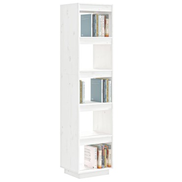 vidaXL Βιβλιοθήκη/Διαχωριστικό Χώρου Λευκό 40x35x167cm Μασίφ Πεύκο 1 τεμ.