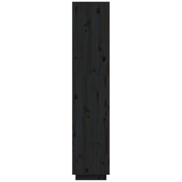 vidaXL Βιβλιοθήκη/Διαχωριστικό Χώρου Μαύρο 40x35x167cm Μασίφ Πεύκο 1 τεμ.