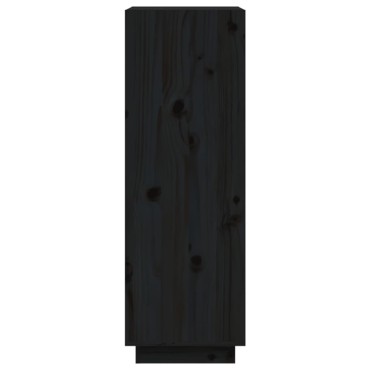 vidaXL Βιβλιοθήκη/Διαχωριστικό Χώρου Μαύρο 60x35x103cm Μασίφ Πεύκο 1 τεμ.