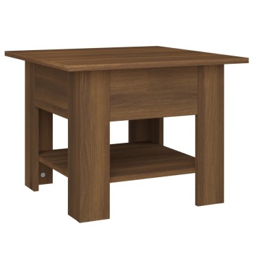 vidaXL Τραπεζάκι Σαλονιού Καφέ Δρυς 55x55x42cm από Μοριοσανίδα 1 τεμ.