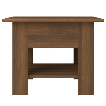 vidaXL Τραπεζάκι Σαλονιού Καφέ Δρυς 55x55x42cm από Μοριοσανίδα 1 τεμ.