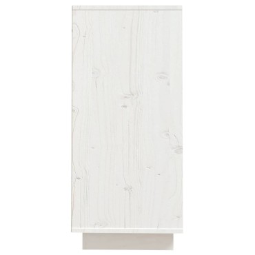 vidaXL Συρταριέρα Λευκή 60x34x75cm από Μασίφ Ξύλο Πεύκου 1 τεμ.