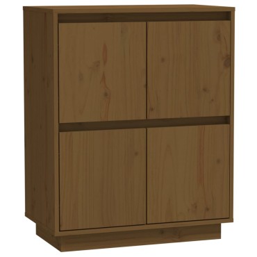 vidaXL Ντουλάπι Καφέ Μελί 60x34x75cm από Μασίφ Ξύλο Πεύκου 1 τεμ.