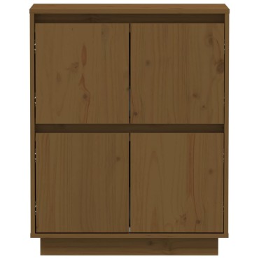 vidaXL Ντουλάπι Καφέ Μελί 60x34x75cm από Μασίφ Ξύλο Πεύκου 1 τεμ.