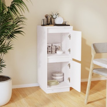vidaXL Ντουλάπι Λευκό 31,5x34x75cm από Μασίφ Ξύλο Πεύκου 1 τεμ.