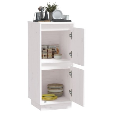 vidaXL Ντουλάπι Λευκό 31,5x34x75cm από Μασίφ Ξύλο Πεύκου 1 τεμ.