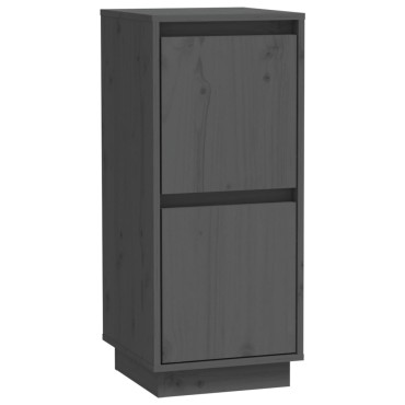vidaXL Ντουλάπια 2 τεμ. Γκρι 31,5x34x75cm από Μασίφ Ξύλο Πεύκου