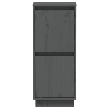 vidaXL Ντουλάπια 2 τεμ. Γκρι 31,5x34x75cm από Μασίφ Ξύλο Πεύκου