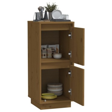 vidaXL Συρταριέρα Καφέ Μελί 31,5x34x75cm από Μασίφ Ξύλο Πεύκου 1 τεμ.