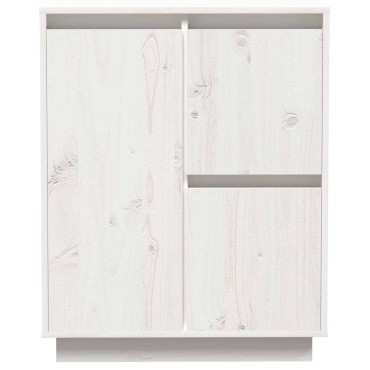 vidaXL Ντουλάπι Λευκό 60x34x75cm από Μασίφ Ξύλο Πεύκου 1 τεμ.