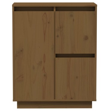 vidaXL Ντουλάπι Καφέ Μελί 60x34x75cm από Μασίφ Ξύλο Πεύκου 1 τεμ.