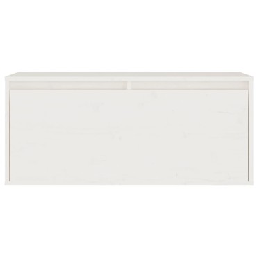 vidaXL Ντουλάπι Τοίχου Λευκό 80x30x35cm από Μασίφ Ξύλο Πεύκου 1 τεμ.