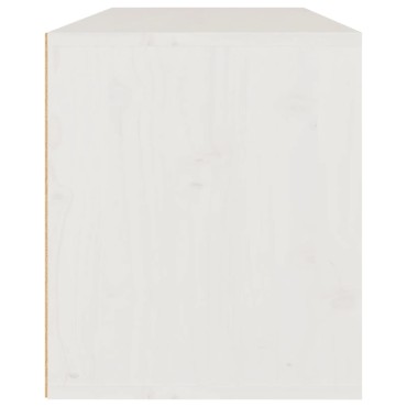 vidaXL Ντουλάπι Τοίχου Λευκό 80x30x35cm από Μασίφ Ξύλο Πεύκου 1 τεμ.