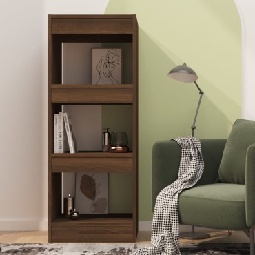 vidaXL Βιβλιοθήκη/Διαχωρ. Χώρου Καφέ Δρυς 40x30x103cm Επεξεργ. Ξύλο 1 τεμ.