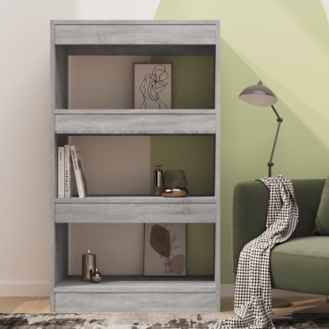 vidaXL Βιβλιοθήκη/Διαχωρ. Χώρου Γκρι Sonoma 60x30x103cm Επεξεργ. Ξύλο 1 τεμ.