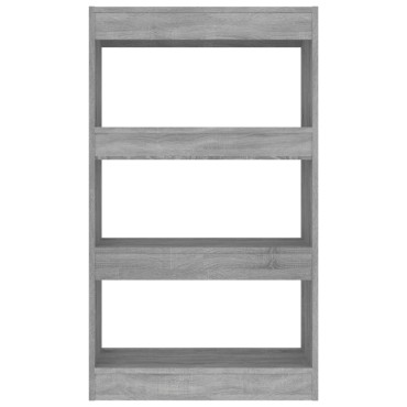 vidaXL Βιβλιοθήκη/Διαχωρ. Χώρου Γκρι Sonoma 60x30x103cm Επεξεργ. Ξύλο 1 τεμ.