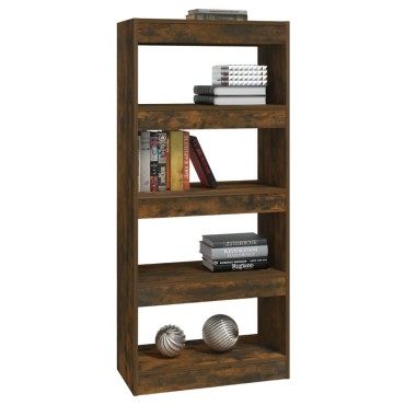 vidaXL Βιβλιοθήκη/Διαχωρ. Χώρου Καπνιστή Δρυς 60x30x135cm Επεξ. Ξύλο 1 τεμ.