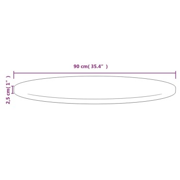 vidaXL Επιφάνεια Τραπεζιού 90x2,5cm από Μασίφ Ξύλο Πεύκου 1 τεμ.