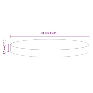 vidaXL Επιφάνεια Τραπεζιού Λευκή 30x2,5cm από Μασίφ Ξύλο Πεύκου 1 τεμ.