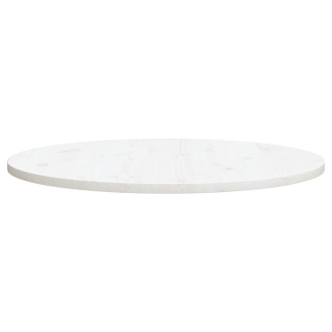 vidaXL Επιφάνεια Τραπεζιού Λευκή 90x2,5cm από Μασίφ Ξύλο Πεύκου 1 τεμ.