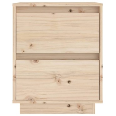 vidaXL Κομοδίνα 2 τεμ. 40x35x50cm από Μασίφ Ξύλο Πεύκου