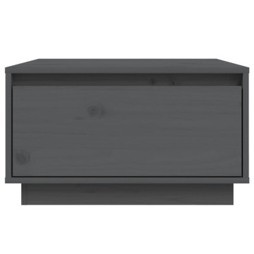 vidaXL Τραπεζάκι Σαλονιού Γκρι 55x56x32cm από Μασίφ Ξύλο Πεύκου 1 τεμ.