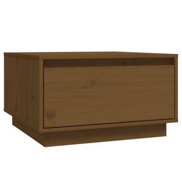 vidaXL Τραπεζάκι Σαλονιού Καφέ Μελί 55x56x32cm από Μασίφ Ξύλο Πεύκου 1 τεμ.