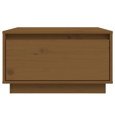 vidaXL Τραπεζάκι Σαλονιού Καφέ Μελί 55x56x32cm από Μασίφ Ξύλο Πεύκου 1 τεμ.