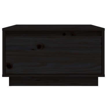 vidaXL Τραπεζάκι Σαλονιού Μαύρο 55x56x32cm από Μασίφ Ξύλο Πεύκου 1 τεμ.