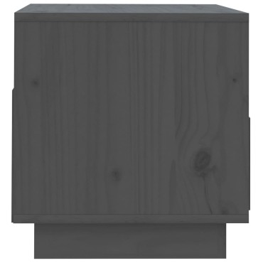 vidaXL Έπιπλο Τηλεόρασης Γκρι 60x35x37cm από Μασίφ Ξύλο Πεύκου