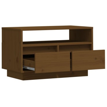 vidaXL Έπιπλο Τηλεόρασης Καφέ Μελί 60x35x37cm από Μασίφ Ξύλο Πεύκου