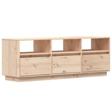 vidaXL Έπιπλο Τηλεόρασης 140x37x50cm από Μασίφ Ξύλο Πεύκου