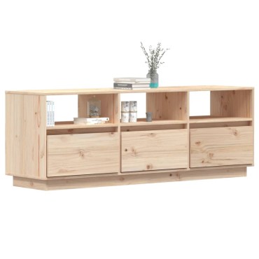 vidaXL Έπιπλο Τηλεόρασης 140x37x50cm από Μασίφ Ξύλο Πεύκου