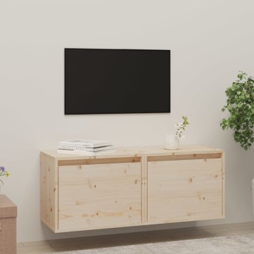 vidaXL Ντουλάπια Τοίχου 2 τεμ. 45x30x35cm από Μασίφ Ξύλο Πεύκου
