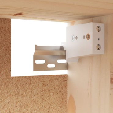 vidaXL Ντουλάπια Τοίχου 2 τεμ. 45x30x35cm από Μασίφ Ξύλο Πεύκου